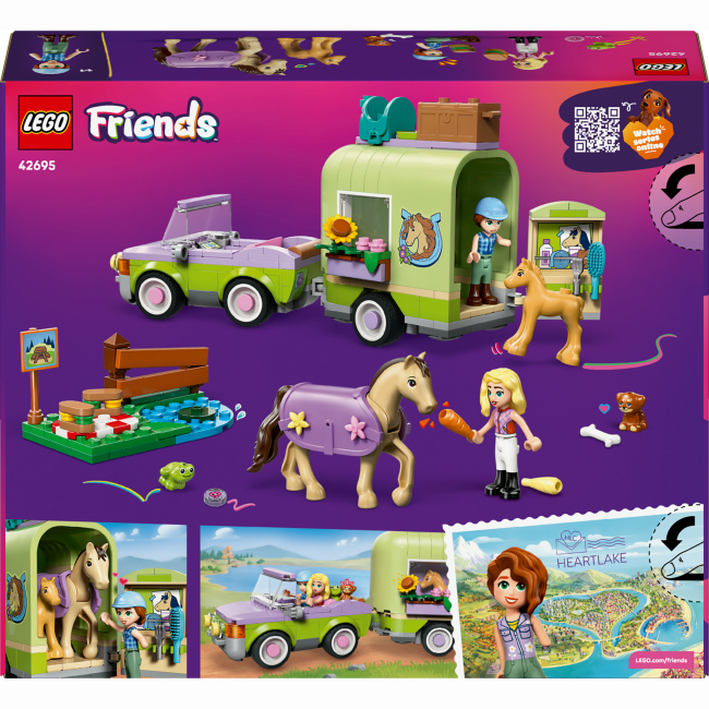 Конструкторы LEGO - Конструктор LEGO Friends Прицеп для лошади и жеребенка (42695)#3