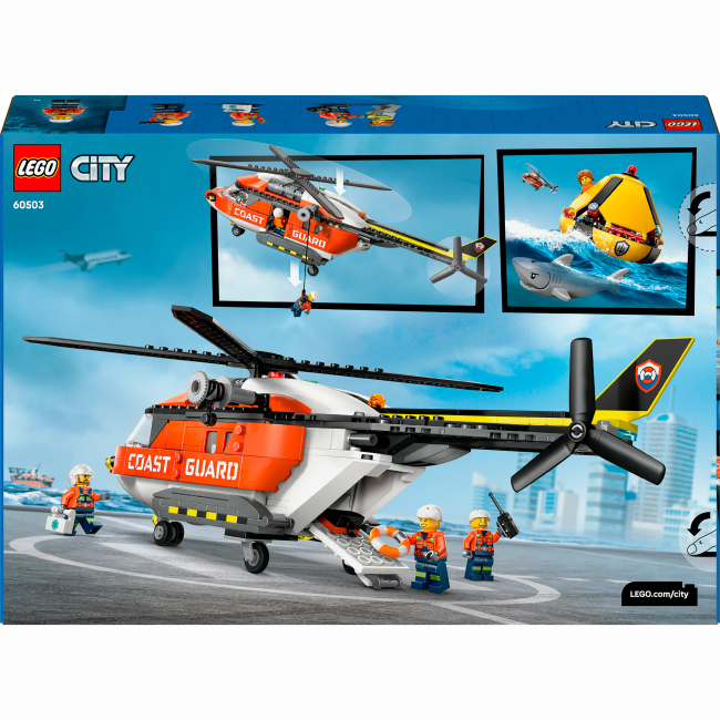 Конструктори LEGO - Конструктор LEGO City Гелікоптер берегової охорони (60503)#3