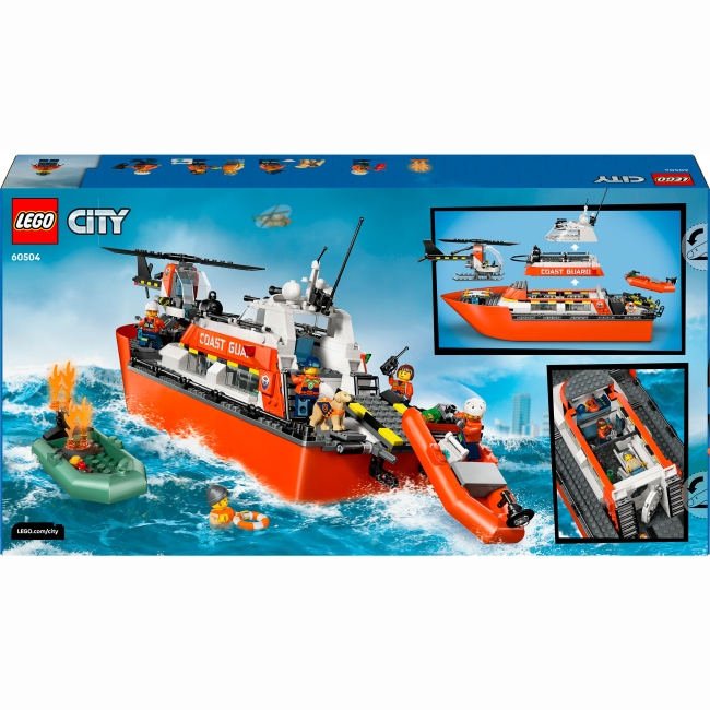 Конструктори LEGO - Конструктор LEGO City Рятувальний катер і гелікоптер берегової охорони (60504)#3