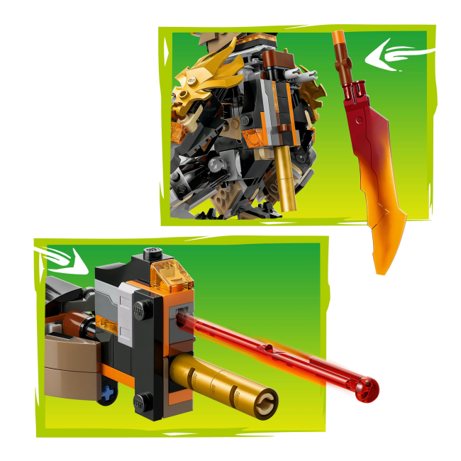Конструкторы LEGO - Конструктор LEGO NINJAGO Робот Коула для миссии и Дракон Зейн (71854)#6