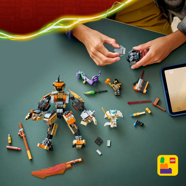 Конструкторы LEGO - Конструктор LEGO NINJAGO Робот Коула для миссии и Дракон Зейн (71854)#8