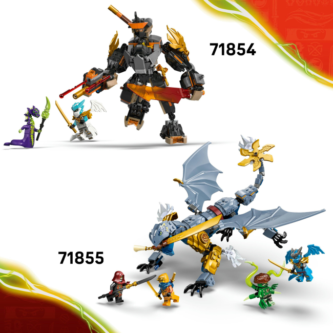 Конструкторы LEGO - Конструктор LEGO NINJAGO Робот Коула для миссии и Дракон Зейн (71854)#9