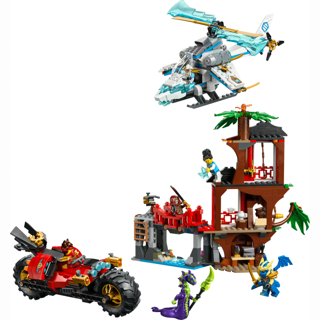 Конструктори LEGO - Конструктор LEGO NINJAGO Автомобільна битва ніндзя біля будинку на дереві (71857)#2
