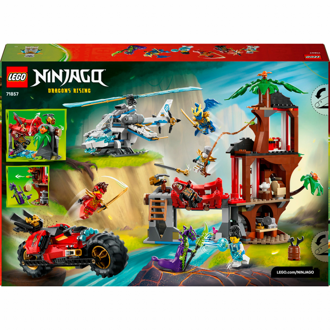Конструктори LEGO - Конструктор LEGO NINJAGO Автомобільна битва ніндзя біля будинку на дереві (71857)#3