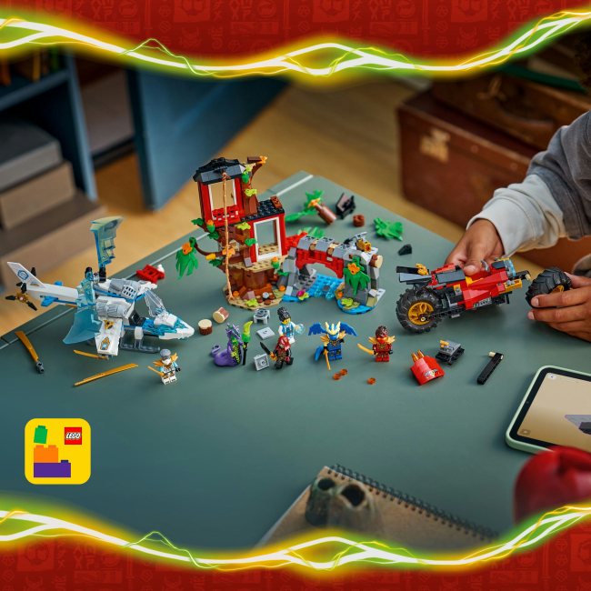 Конструктори LEGO - Конструктор LEGO NINJAGO Автомобільна битва ніндзя біля будинку на дереві (71857)#8