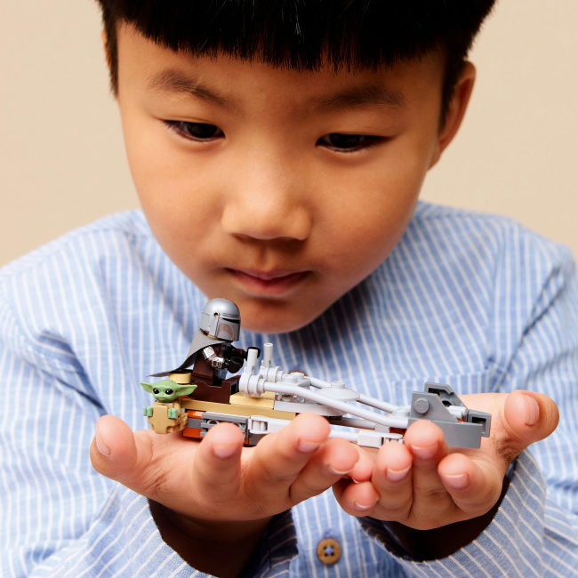 Конструкторы LEGO - Конструктор LEGO Star Wars Скоростной мотоцикл Мандалорца и Грогу (75436)#6