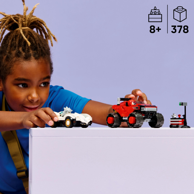 Конструктори LEGO - Конструктор LEGO Sonic the Hedgehog Автомобіль Сільвера vs. монстр вантажівки Наклза (77118)#4