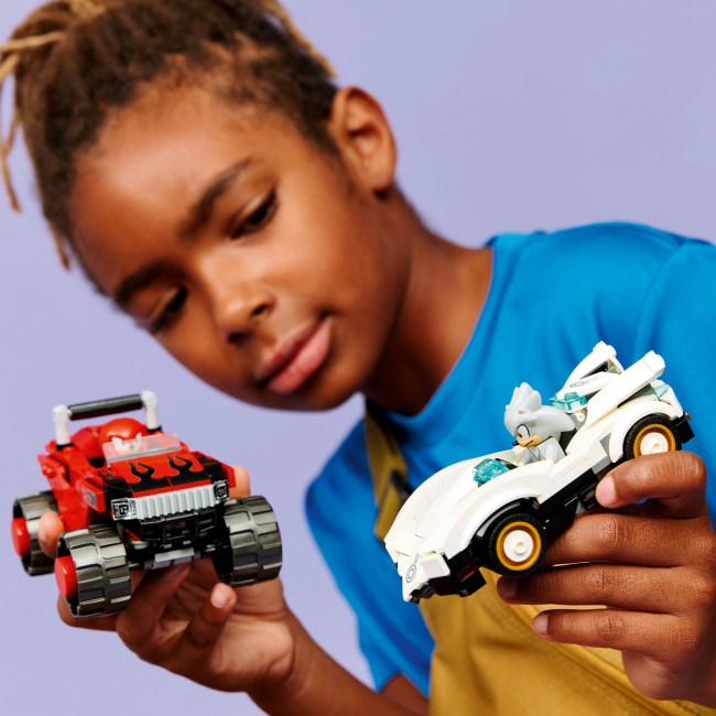 Конструктори LEGO - Конструктор LEGO Sonic the Hedgehog Автомобіль Сільвера vs. монстр вантажівки Наклза (77118)#6