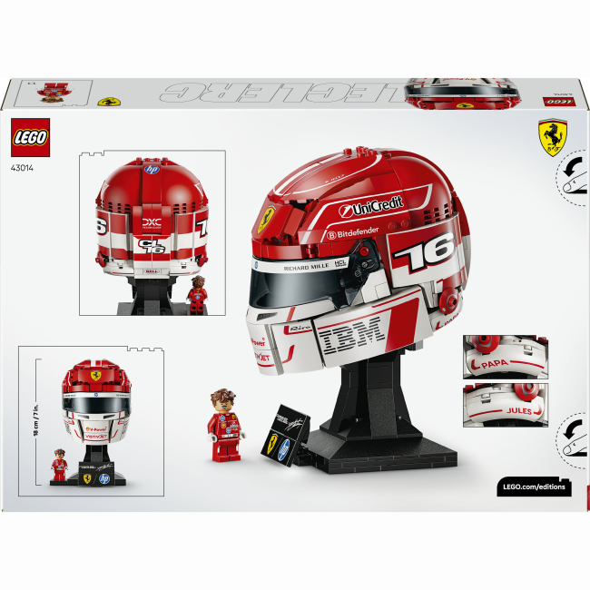 Конструктори LEGO - Конструктор LEGO Editions Scuderia Ferrari HP Charles Leclerc​ Helmet (43014)#3