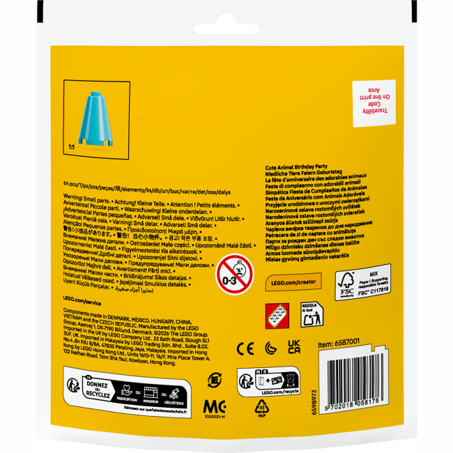 Конструктори LEGO - Конструктор LEGO Creator Чарівна вечірка тваринок до дня народження (30715)#3