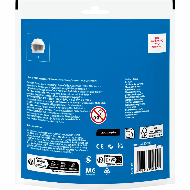 Конструктори LEGO - Конструктор LEGO City Гонщик на картингу (30719)#3