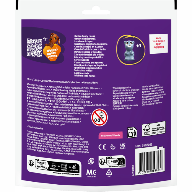Конструкторы LEGO - Конструктор LEGO Friends Садовая избушка для кролика (30722)#3