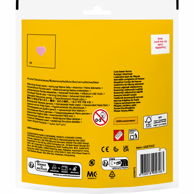 Конструкторы LEGO - Конструктор LEGO Creator Очаровательный пасхальный кролик (30716)#3