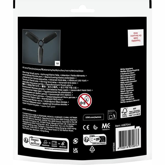 Конструктори LEGO - Конструктор LEGO Technic Білий гідроплан (30736)#3