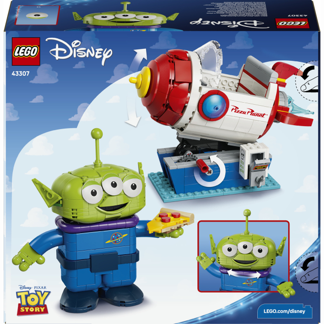 Конструктори LEGO - Конструктор LEGO Disney and Pixar Прибулець із ракетою «Планета піци» (43307)#3