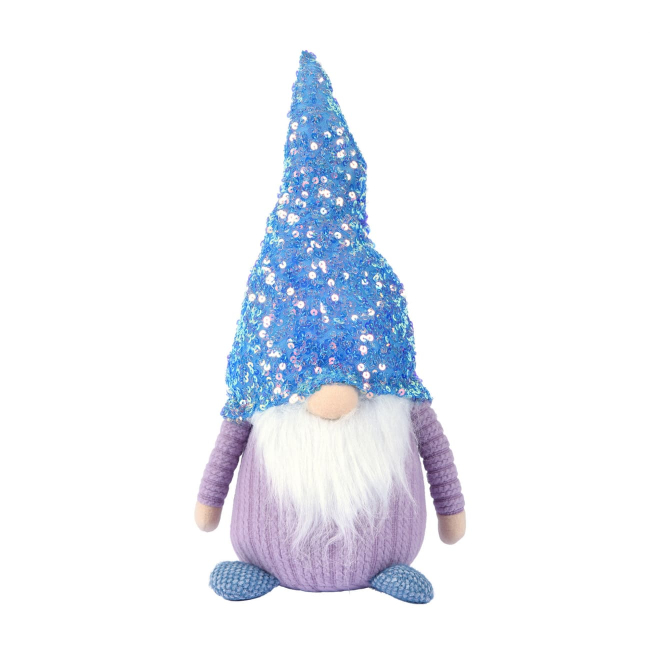 Персонажі мультфільмів - ​​М'яка іграшка Novogod'ko Гном хлопчик блакитна паєтка 40 см (974637)#2