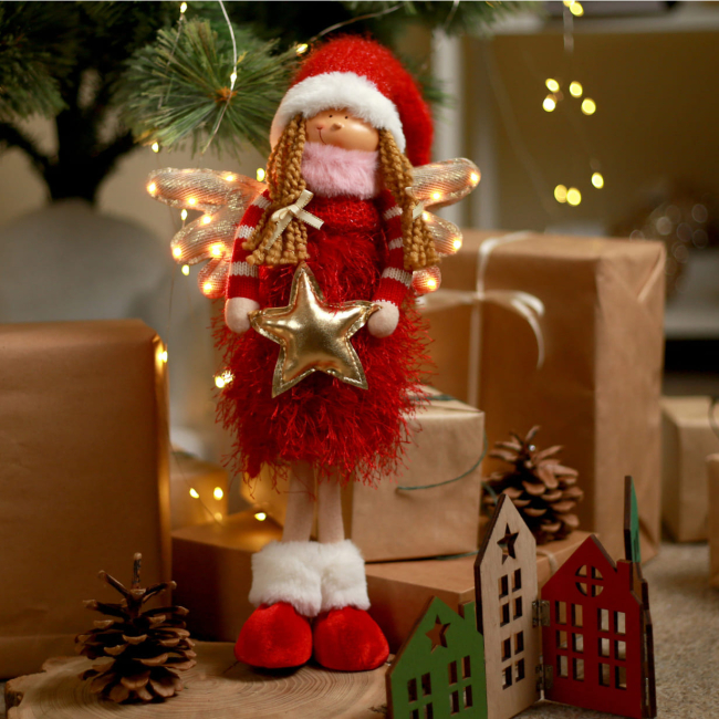 Персонажі мультфільмів - ​​М'яка іграшка Novogod'ko Дівчинка Янгол у червоному 58 см (974640)#6