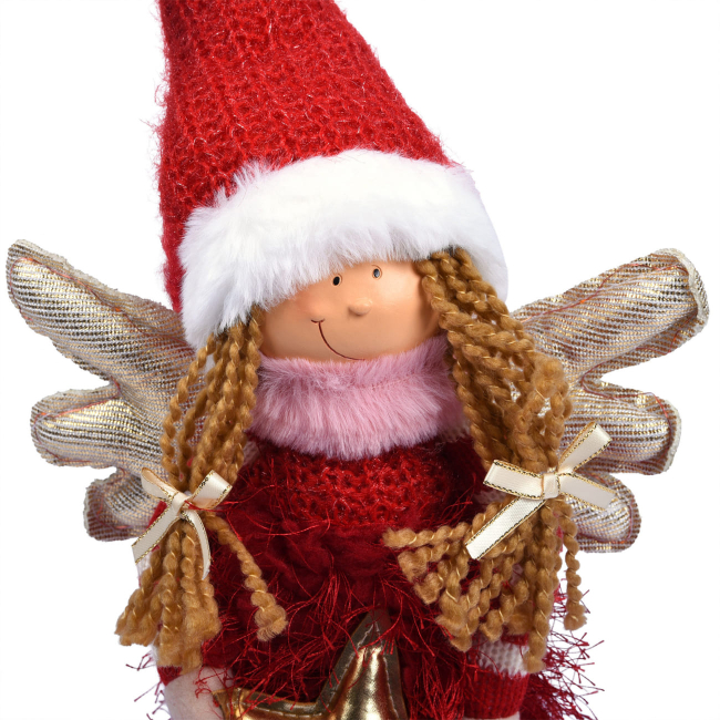 Персонажі мультфільмів - ​​М'яка іграшка Novogod'ko Дівчинка Янгол у червоному 58 см (974639)#4