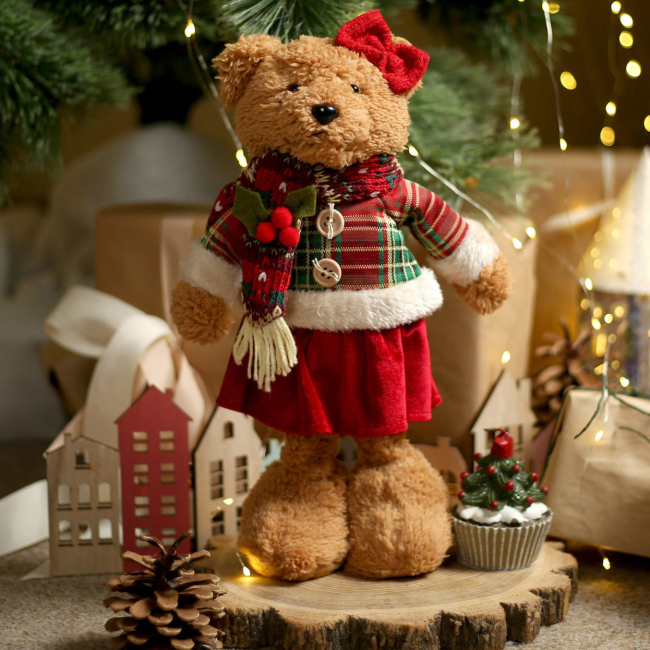 М'які тварини - ​​М'яка іграшка Yes! Fun Ведмедик дівчинка 35 см (974932)#5