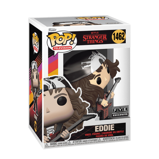 Фигурки персонажей - Фигурка Funko Pop Stranger things Эдди Мансон с гитарой металик (76101)#2