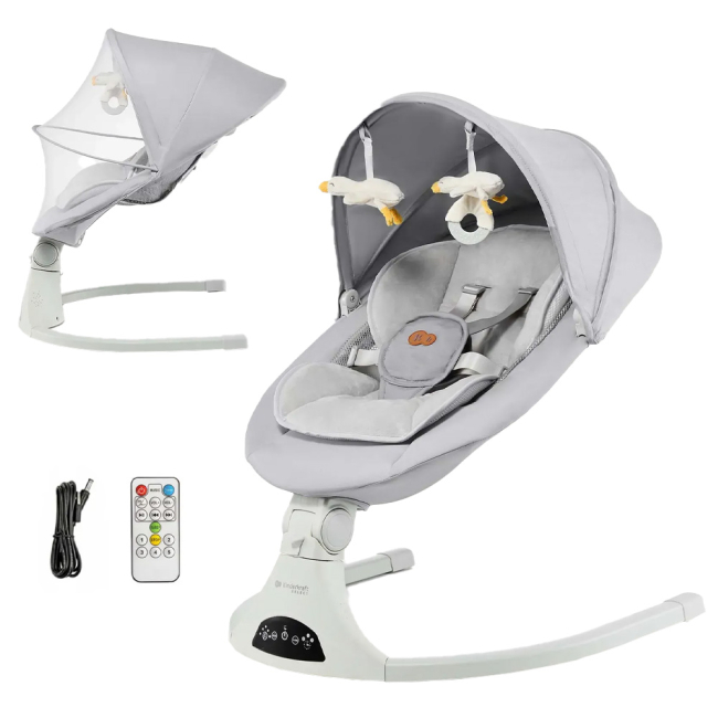 Крісла-качалки - Крісло-гойдалка Kinderkraft Tulsy Gray (KBTULS00GRY0000)#2