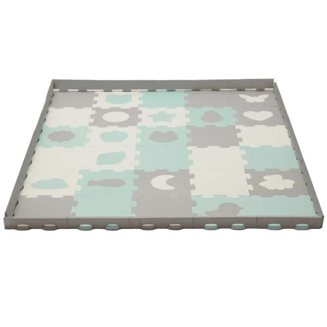 Розвивальні килимки - Килимок-пазл Kinderkraft Luno Shapes Mint (KPLUSH00MIN0000)#2