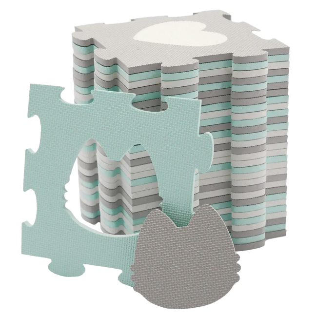 Розвивальні килимки - Килимок-пазл Kinderkraft Luno Shapes Mint (KPLUSH00MIN0000)#3