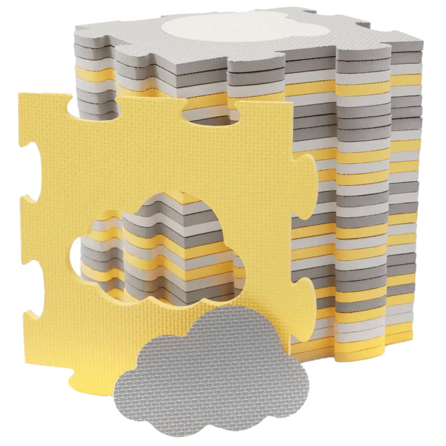 Розвивальні килимки - Килимок-пазл Kinderkraft Luno Shapes Yellow (KPLUSH00YEL0000)#3