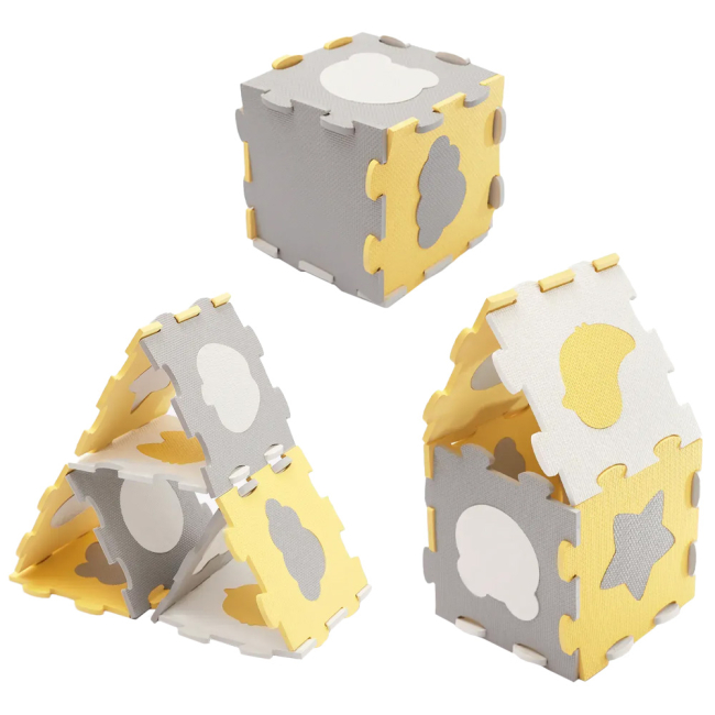 Розвивальні килимки - Килимок-пазл Kinderkraft Luno Shapes Yellow (KPLUSH00YEL0000)#4