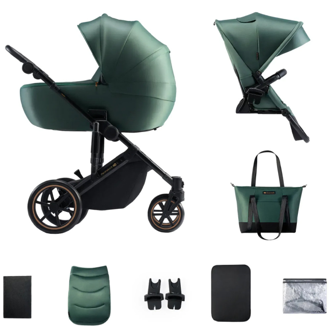 Коляски - Универсальная коляска Kinderkraft Prime 2 Dark Green 2 в 1 (KSPRIM02GRE2000)#4