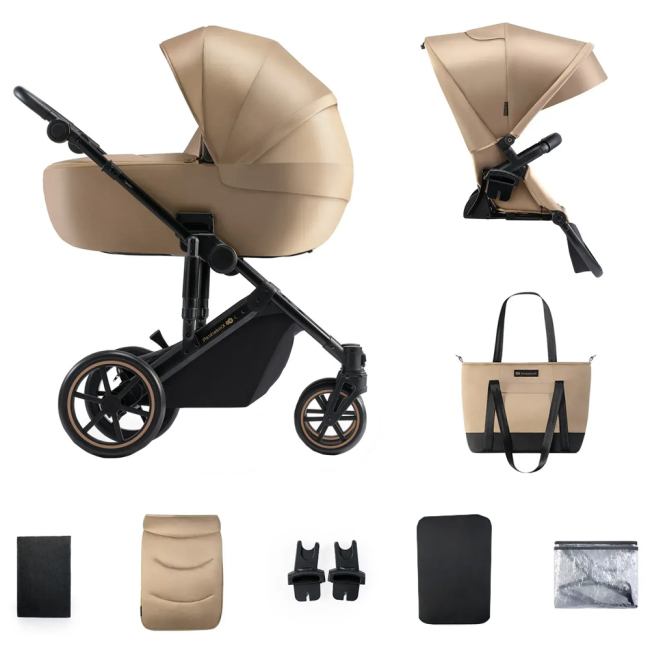 Коляски - Универсальная коляска Kinderkraft Prime 2 Sandrose Beige 2 в 1 (KSPRIM02BEG2000)#4