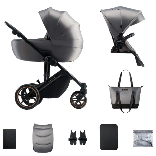 Коляски - Универсальная коляска Kinderkraft Prime 2 Shadow Grey 2 в 1 (KSPRIM02GRY2000)#4
