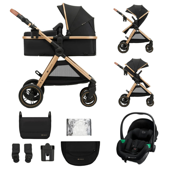 Коляски - Универсальная коляска Kinderkraft Esme Pro Pure Black 3 в 1 (KSESME00BLK300N)#4
