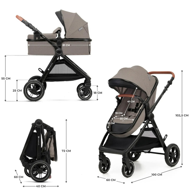 Коляски - Универсальная коляска Kinderkraft Esme Pro Sand Beige (KSESME00BEG300N)#5