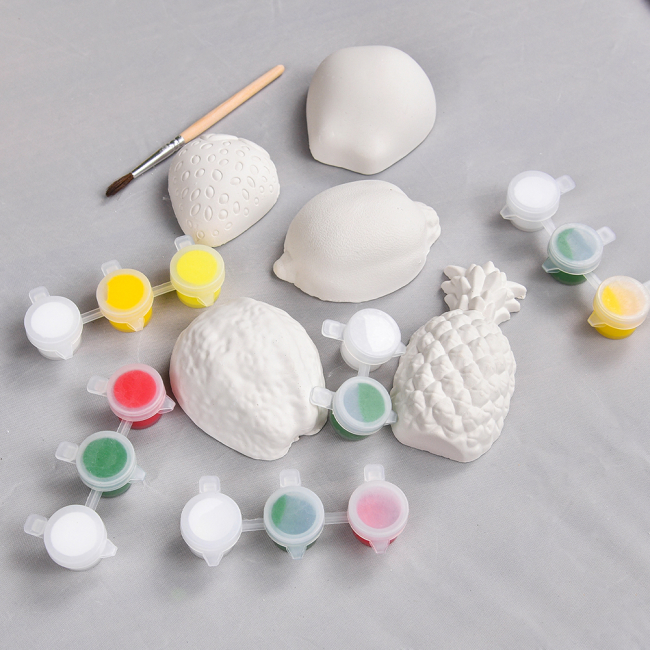 Набори для творчості - Набір для творчості Strateg Гіпсова розмальовка Розфарбуй фрукти (30989)#3