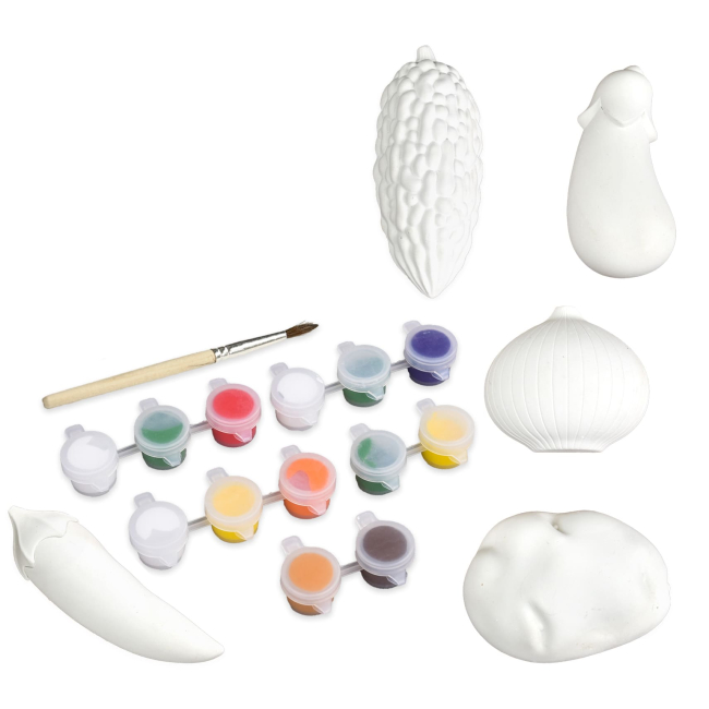 Набори для творчості - Набір для творчості Strateg Гіпсова розмальовка Розфарбуй овочі (31000)#2