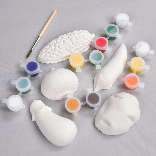 Набори для творчості - Набір для творчості Strateg Гіпсова розмальовка Розфарбуй овочі (31000)#3