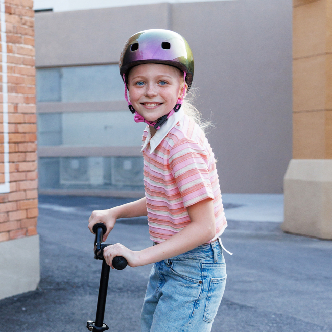 Захисне спорядження - Захисний шолом Micro Неохромовий рожевий 52–56 см (AC2286BX)#6