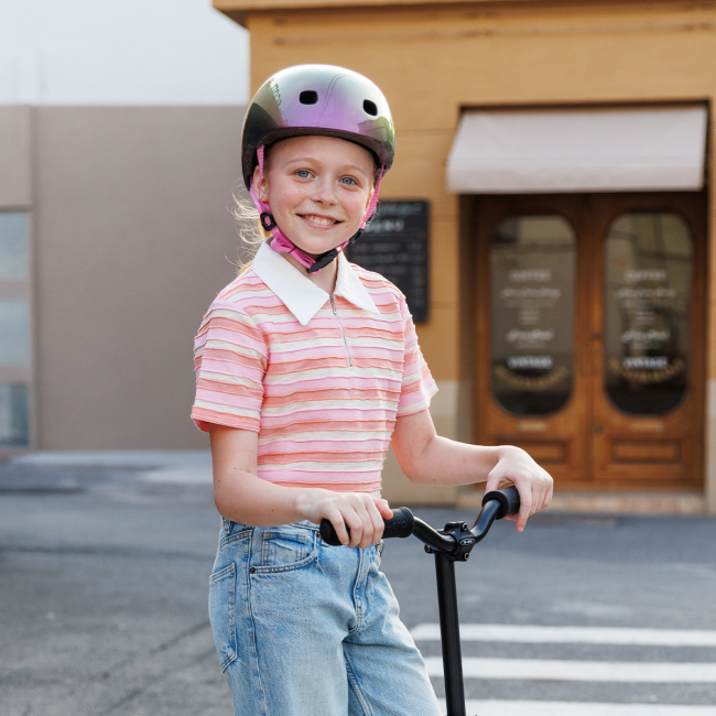 Захисне спорядження - Захисний шолом Micro Неохромовий рожевий 52–56 см (AC2286BX)#7