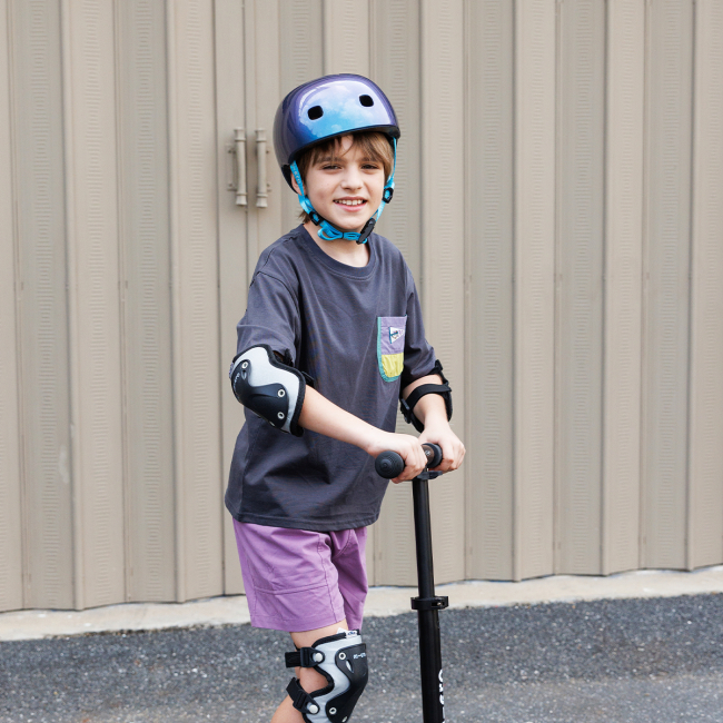 Захисне спорядження - Захисний шолом Micro Неохромовий синій 52–56 см (AC2288BX)#6