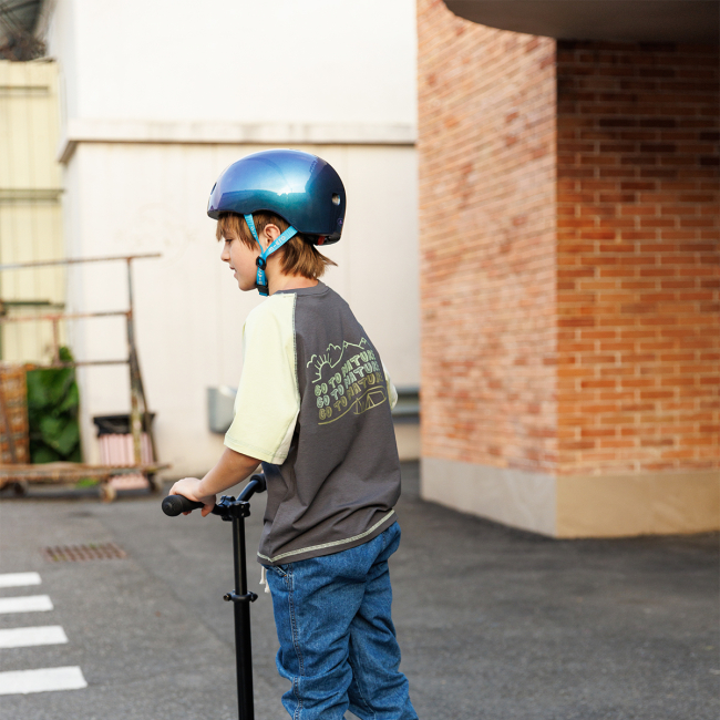 Захисне спорядження - Захисний шолом Micro Неохромовий синій 52–56 см (AC2288BX)#8