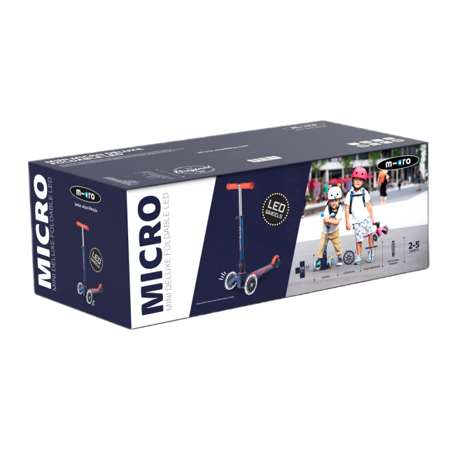 Самокаты - Самокат Micro Mini Deluxe Foldable LED Синий (MMD196)#6