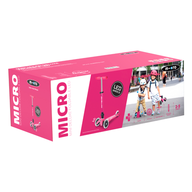 Самокаты - Самокат Micro Mini Deluxe Foldable LED Розовый (MMD197)#7