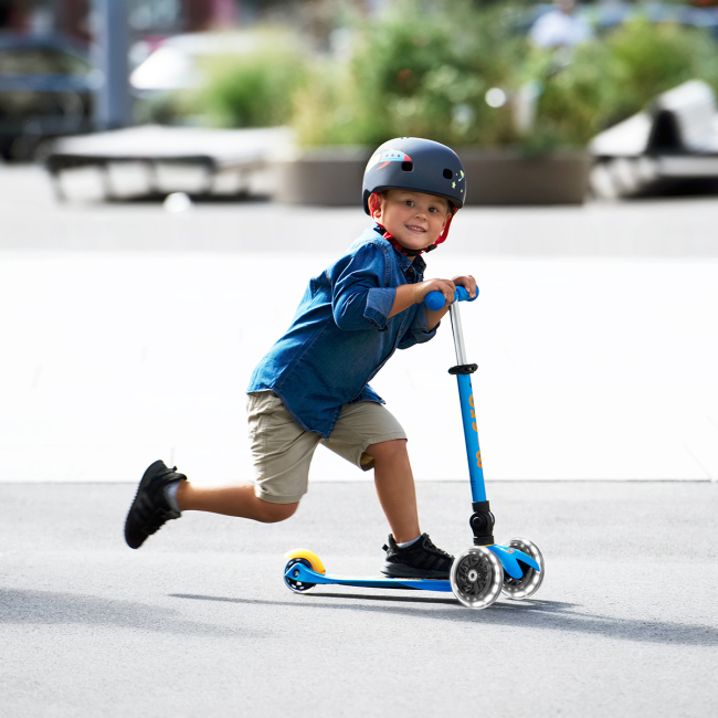 Самокаты - Самокат Micro Mini Deluxe Foldable LED Голубой океан (MMD20) (MMD200)#7