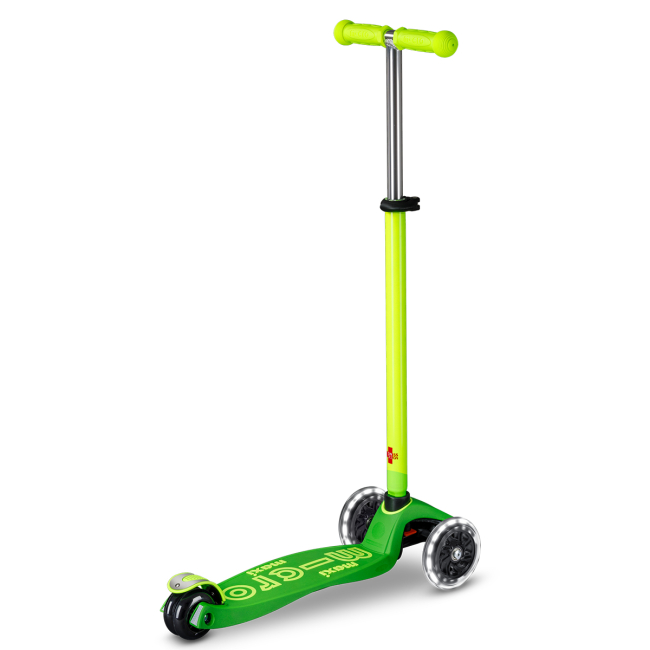 Самокаты - Самокат Micro Maxi Deluxe Neon LED Зеленый попугай (MMD232)#3