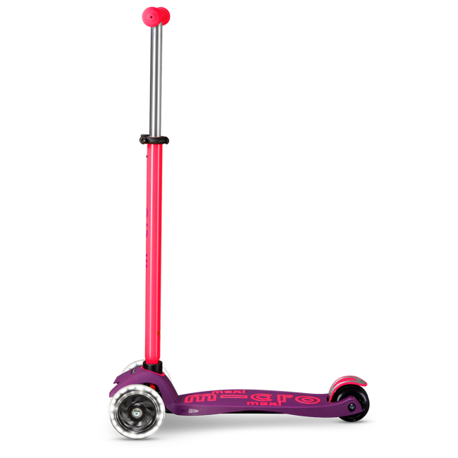 Самокаты - Самокат Micro Maxi Deluxe Neon LED Ультра розовый (MMD233)#2
