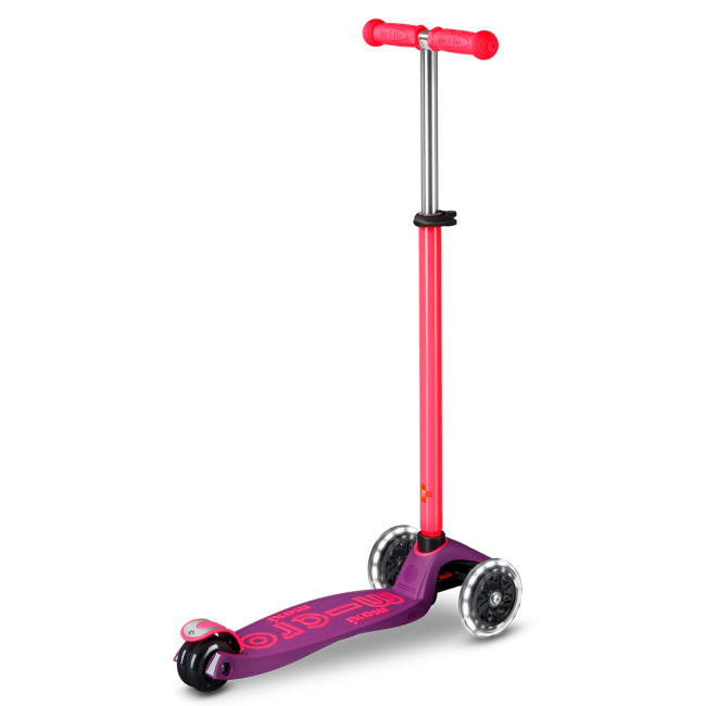 Самокаты - Самокат Micro Maxi Deluxe Neon LED Ультра розовый (MMD233)#3