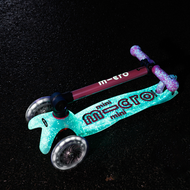 Самокаты - Самокат Micro Mini Deluxe Foldable Orion Glow LED розовый (MMD373)#6