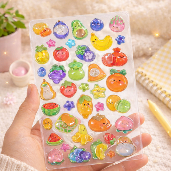 Наборы для творчества - Набор 3D-наклеек Tiki Wiki Crystal Тики фрукты (51367)#2