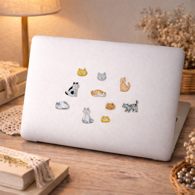 Наборы для творчества - Набор 3D-наклеек Tiki Wiki Crystal Тики котики (51429)#4